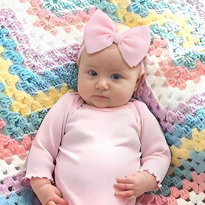 Rainbow Hair Bows for Baby Girls Dreamy Hair Accessories Mint Green Headbands for Newborn Infant Toddler Babies Outfits Accessory Hair Bands