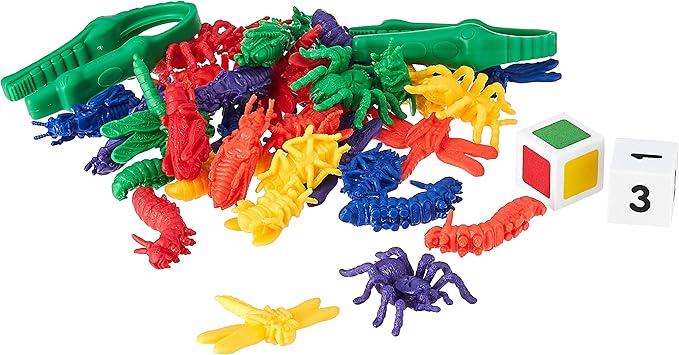 Learning Resources Take 10! Color Bug Catchers, Fine Motor Skills, For 2-4 Players, Ages 3+