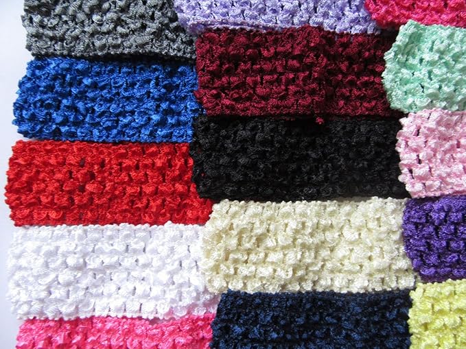 YYCRAFT Elastic Crochet Headbands for Newborn Infant Toddler Baby Girls Skinny Hair Bands Accessories