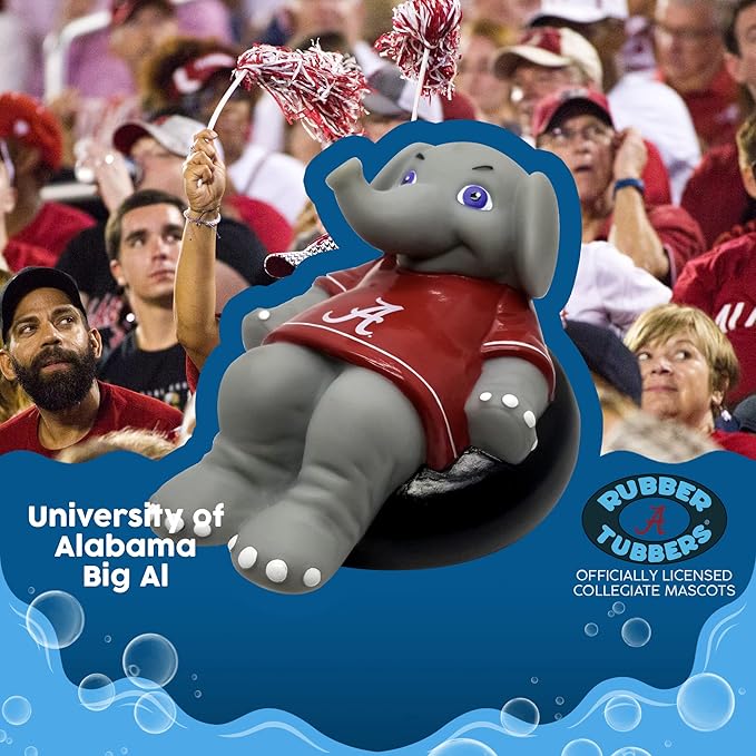 Alabama Crimson Tide (Big Al) Collegiate Bathtub Toys - Officially Licensed NCAA Team Mascots, Authentic Sports Memorabilia, Novelty Rubber Ducks (University of Alabama)