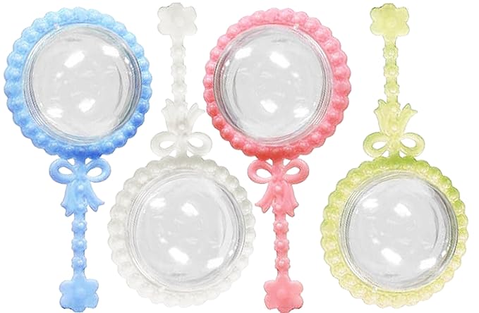 48 Fillable Plastic Baby Rattles Shower Favor - Pink