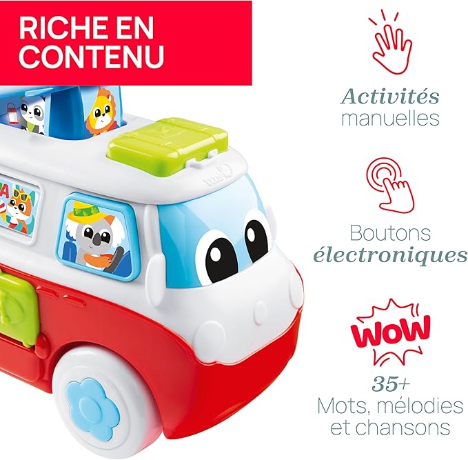 Chicco My first bilingual caravan, educational toy, toy camper, van with activities, 6-button interactive vehicle, songs and stories in Italian and English, babies from 1 to 3 years old