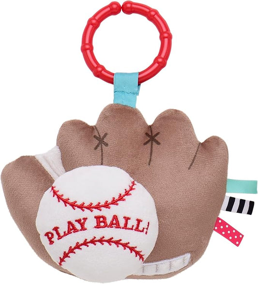 Baby Starters Magic Years Baseball Activity Toy with Pull and Jiggle Vibration, Rattle and Travel Hook, Play Ball, 7 inch