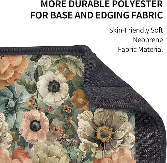 2PCS Car Seat Belt Cover Boho Flower Cute Safety Seatbelt Shoulder Strap Covers Floral Breathable Soft Harness Pad Protect Rustic Vintage Seat Belt Cushion
