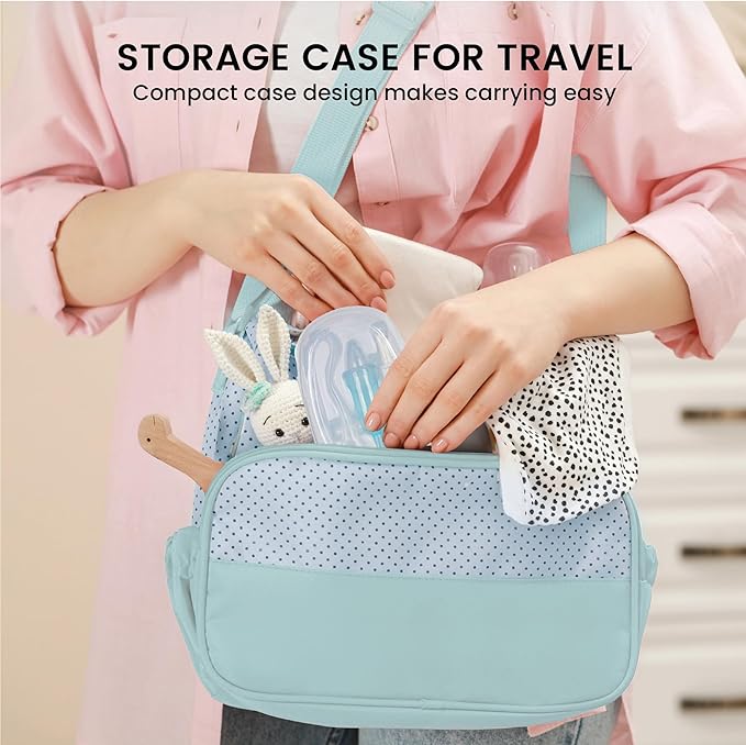 Lulyboo Baby Nasal Aspirator with Case - Reusable BPA-Free Snot Sucker with Soft Tips, Gentle & Effective Relief for Congestion, Easy to Clean, Ergonomic Design for Newborns & Toddlers