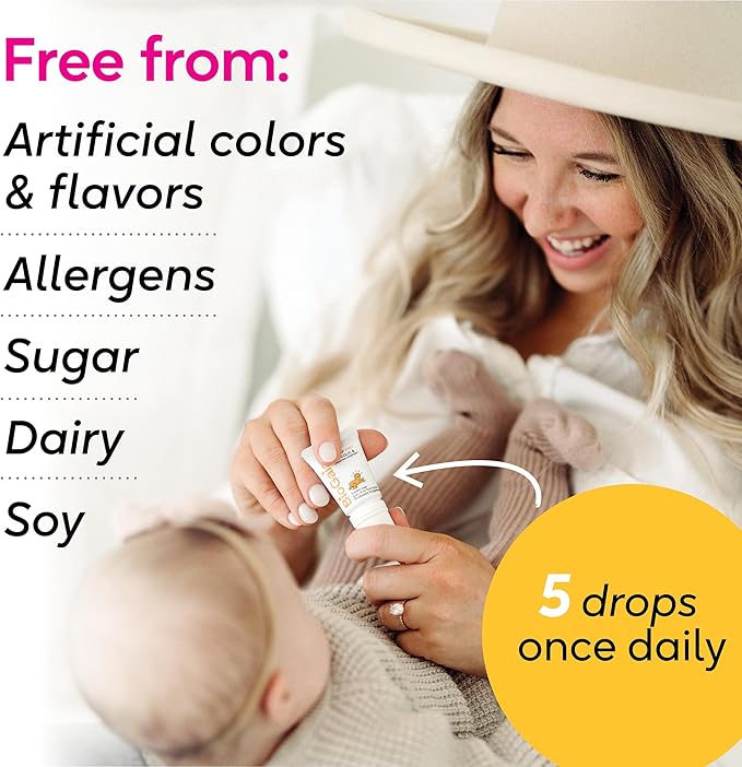 BioGaia Protectis Baby Probiotic Drops | Baby Essentials for Colic & Gas Relief | Safe for Newborns | Ease Crying, Fussing, Colic, Gas, Spit-ups & Constipation | No Dairy, Soy & Gluten | 5mL