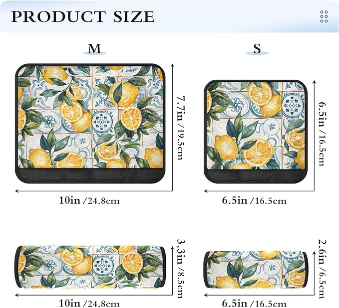CHIFIGNO Sicilian Style Lemons Green Leaves Seat Belt Cover 2 Pack Cute Seatbelt Cover Car Seat Shoulder Protector for Girls Boys Adults