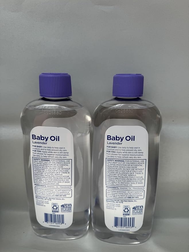 Equate Baby oil,Lavender Dermatologist & Pediatrician Tested,20 FL OZ