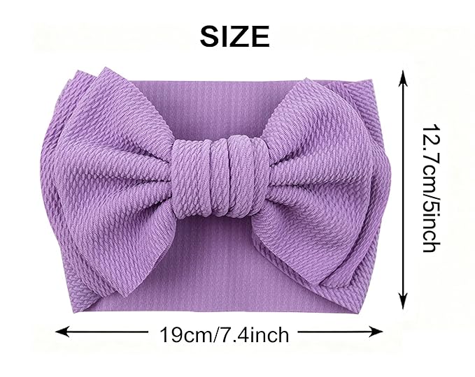 Bows for Baby Girls Headband, Newborn Bows Headbands Baby Hair Bows Hairbands Hair Accessories.(FD104-Purple Lavender)