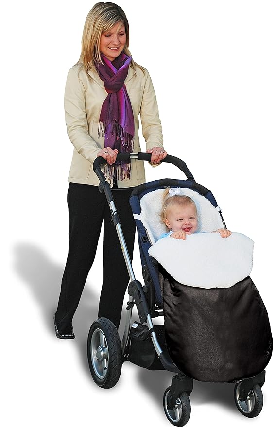 Jolly Jumper Water Resistant Snuggle Bag Stroller - Black