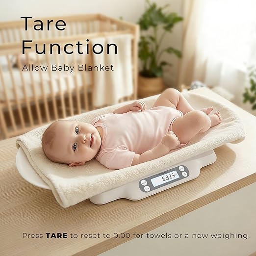 Baby Scale for Weighing, Multi-Function Infant & Pet Scale with Hold Function,Curved Removable Tray,Weight Tracking, Max 66 Lbs, Accurate Digital Scale for Newborns,Toddlers,Puppy,Cat, Auto Off