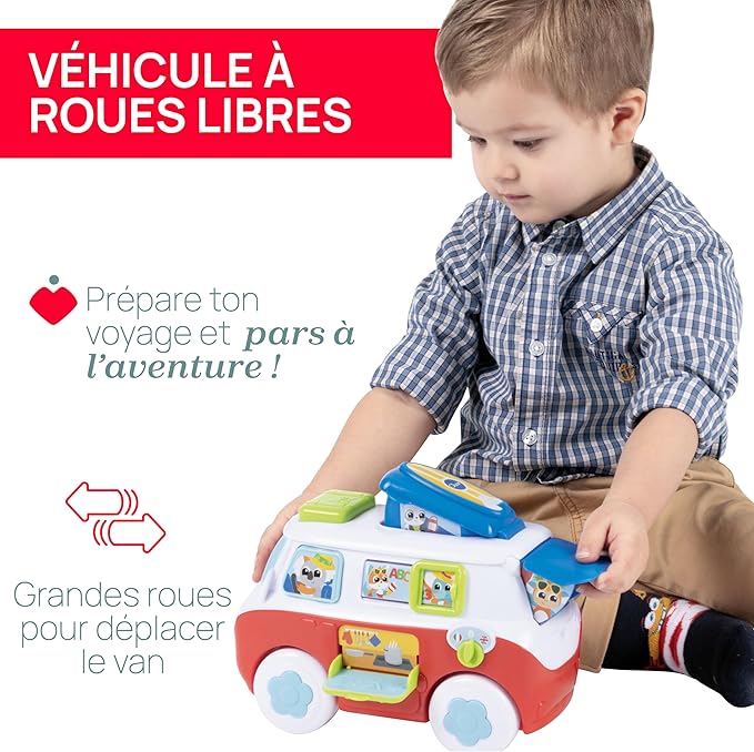 Chicco My first bilingual caravan, educational toy, toy camper, van with activities, 6-button interactive vehicle, songs and stories in Italian and English, babies from 1 to 3 years old