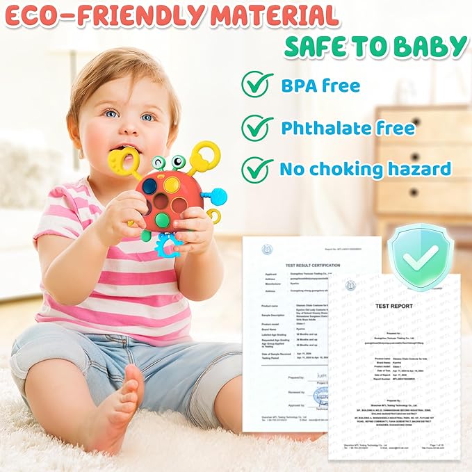Chilvil Airplane Travel Toys for Toddler Kids 1-3 Sensory Montessori Toys for 1+ Year Old Silicone Pull String Road Trip Car Seat Travel Activities Essentials 18+ Months