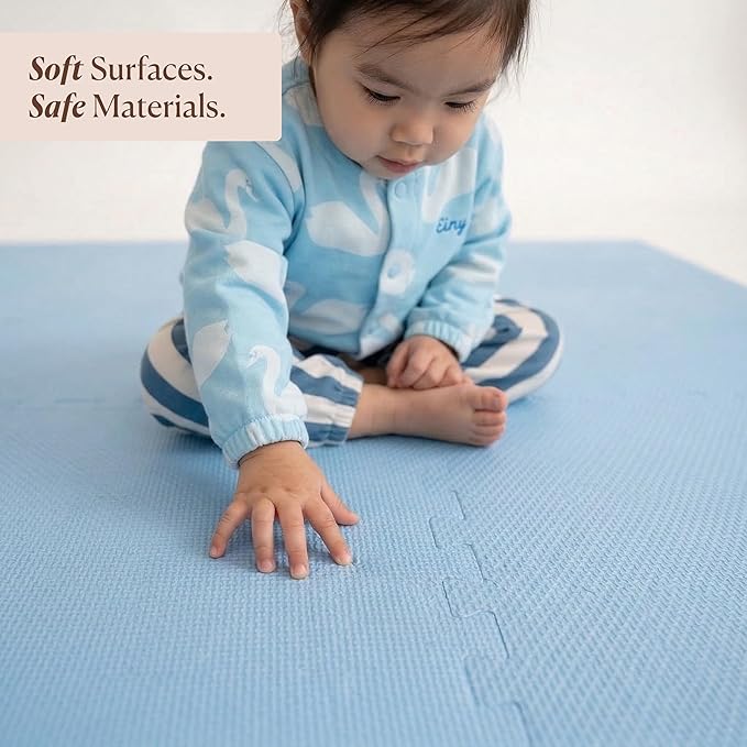 Toddlekind Playmat -Classic Foam Play Mat- 4 x 4 feet Premium Quality Foam Play Mat for Babies/Toddlers, Stylish, Non-Toxic, Odorless, Slate
