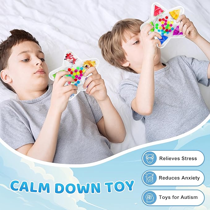 2PCS Color Sorting Sensory Toys for Toddlers, Color Matching Fidget Toys for Calming, Preschool Learning Montessori Toy Travel Fine Motor Skills Game for Kids Boys Girls Ages 3-5