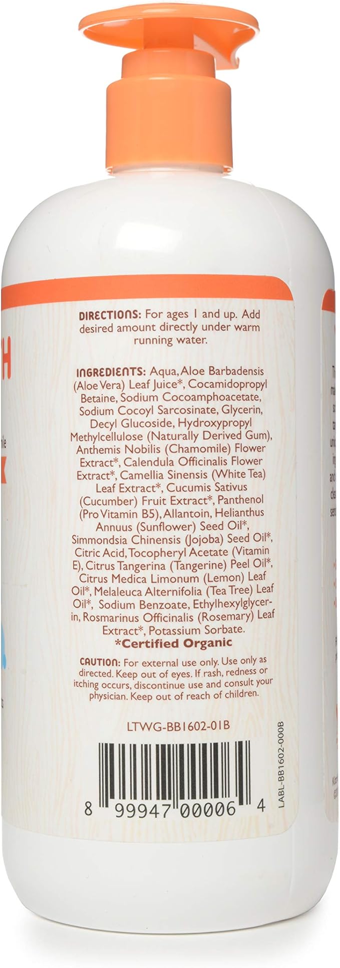 Little Twig Bubble Bath, Baby Bath Essential with Natural Plant Derived Formula, Vegan, Gluten-Free, Paraben-Free, Happy Tangerine Scent, 17 fl. oz.