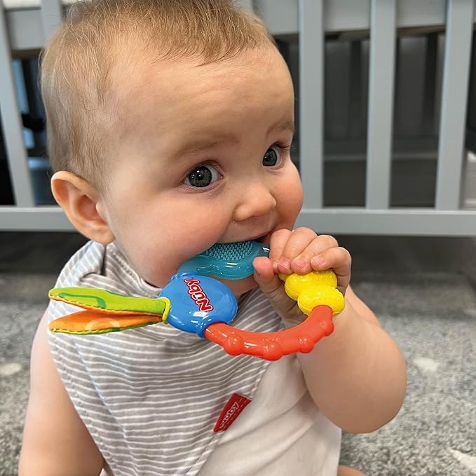 Nuby Wacky Teething Ring, Multicolor