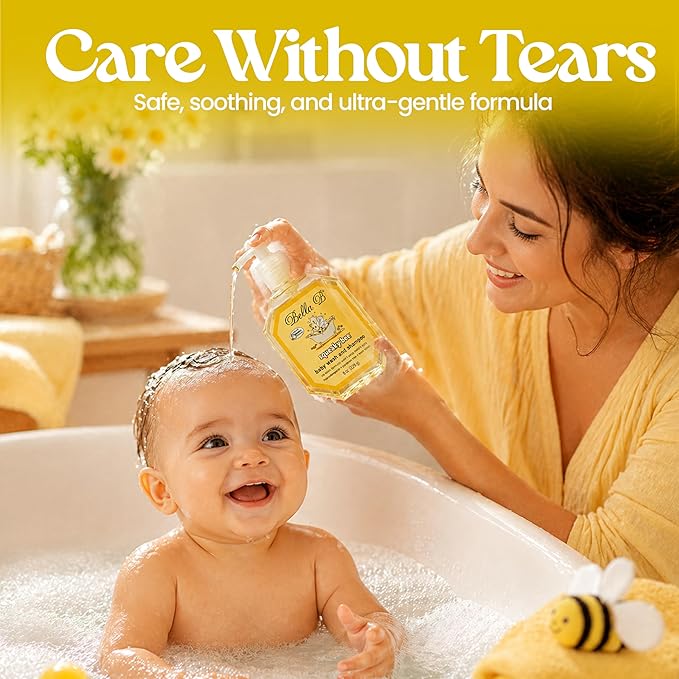 Bella B Squeaky Bee Bodywash 8 oz Baby Baby Bath Organic Natural Kids Organic Soap Baby Soap Organic 8 oz, Body Wash and Shampoo, Aloe Vera, 1 Count