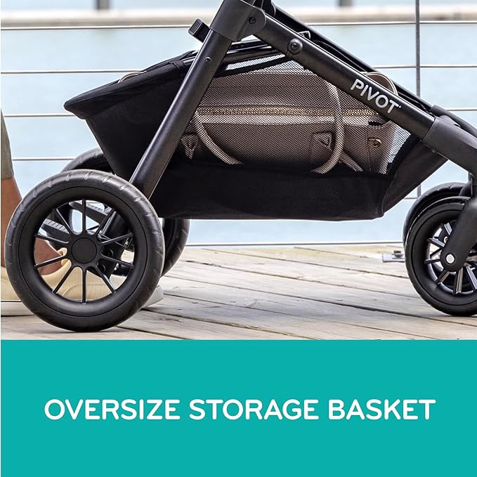 Evenflo Pivot Modular Travel System with LiteMax Preemie and Infant Car Seat (Desert Tan)