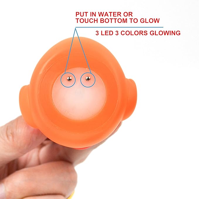 JOYIN 6 Pcs Pre-Filled Easter Eggs with Light-up Floating Duck Bath Toys for Kid Toddlers Easter Eggs Hunt, Basket Stuffers/Fillers, Filling Treats, Party Favor, Classroom Prize Supplies