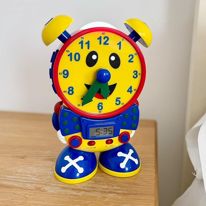 The Learning Journey Telly The Teaching Time Clock, Electronic Analog & Digital Time Telling Aid with Two Quiz Modes & Night Light,Multi