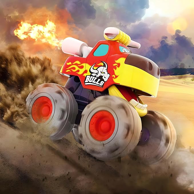 MOONTOY Toy Cars for Toddlers 1-3, 3 Pack Monster Truck Toys for 1 2 3 Year Old Boy Gifts, Baby Animal Play Vehicle Push Pull Back Truck for 12-18 Months 2-4 0-2 1-2 One Year Old Boy 1st Birthday Gift