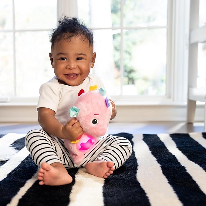 Baby Einstein Sea Dreams Seahorse Plush Soother Toy, with Music and Lights, Ages 0 Months and Up, Pink