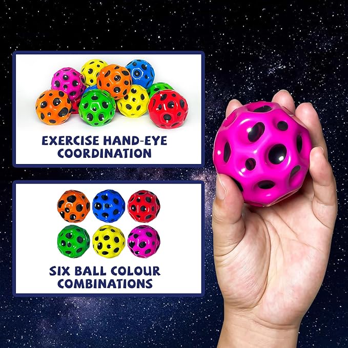 Space ball - Super Bouncy Space Ball for Kids - Big Bouncy Balls for Athlete Training and Sensory Play - Extreme High Bouncing Ball