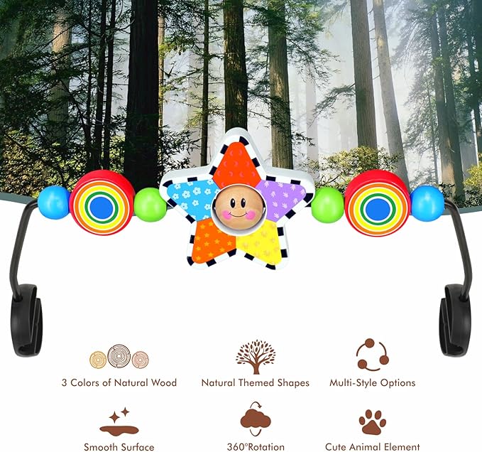 iGRATENS Baby Bjorn Bouncer Toy Bar, Toy for Baby Bouncer Soft & Bliss, Easy to Attach and Remove, Child-Friendly Materials, Exciting Design for Curious Babies, Pentagram