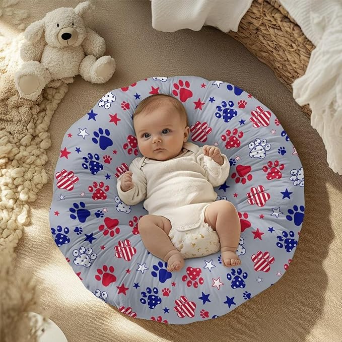Newborn Lounger Cover, Soft Newborn Lounger Cover Removable Nursing Pillow Slipcover Breathable Baby Lounger Slipcover for Boys Girls Rabbit Design