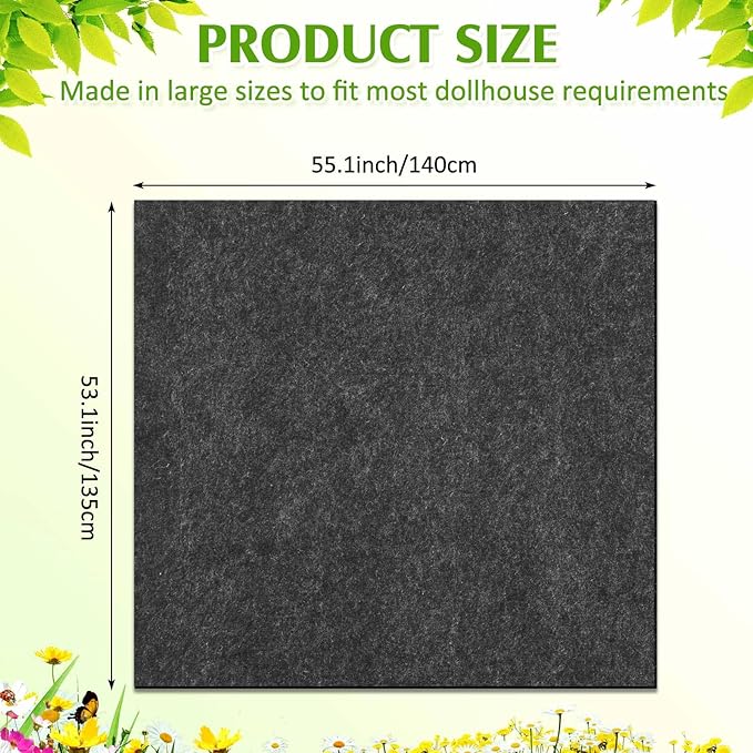 Kids Outdoor Playhouse Mat for Baby Toddlers, 55'' x 53'' Non Slip Washable Activity Rug Playhouse Accessories for Floor Home Ground Children Portable
