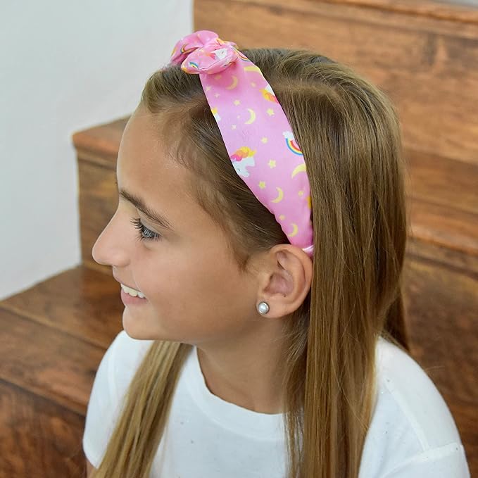 FROG SAC Unicorn Headband for Girls, Bow Knot Headbands for Kids, Cute Rainbow Knotted Hair Bands for Children, Little Girl Toddler Hair Accessories (Unicorn)