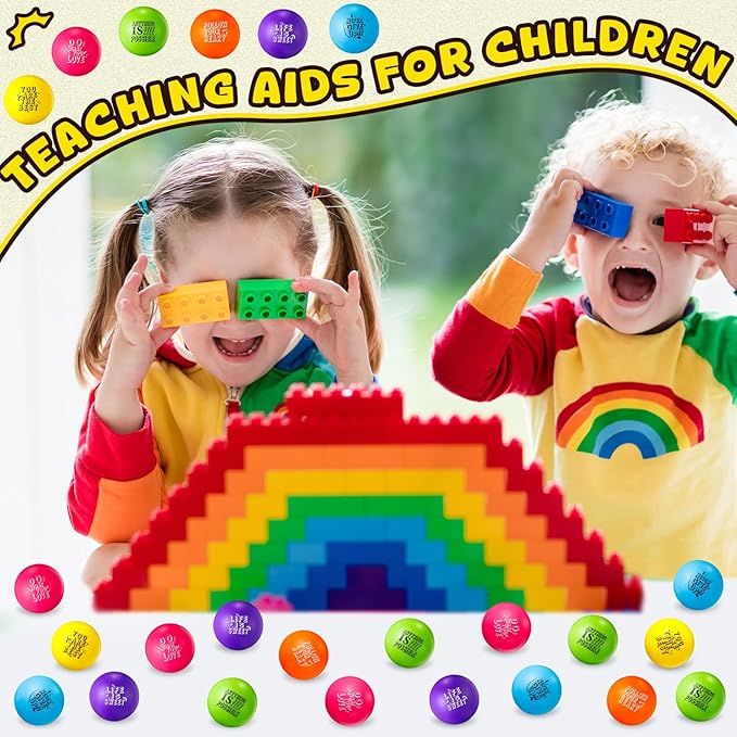 Leyndo 200 Pcs Stress Balls for Adults & Kids Bulk Motivational Quotes Stress Relief Colorful Foam Squeeze Balls Relief at Work/School/Home, Perfect Party Favors, Light