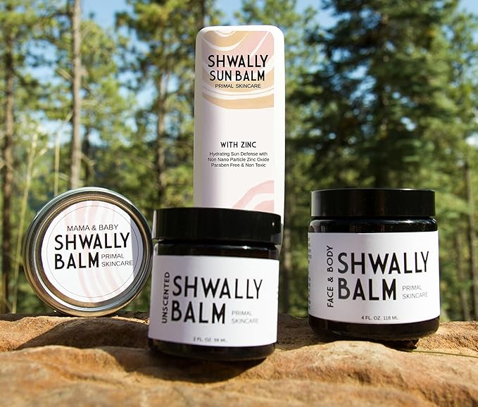 Shwally Tallow & Calendula Baby Bootie, Lip and Nipple Balms, The Ultimate Paleo Skin and Baby Bootie Protector - All Edible Ingredients, Not Scented (White - Zinc + Chamomile, 2 X 2 Oz)