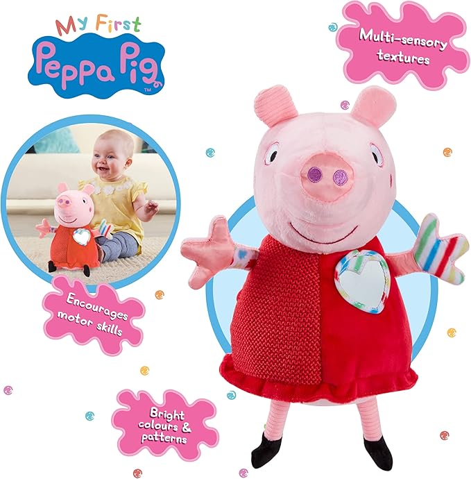 Peppa Pig My First Peppa Sensory Soft Toy, Baby Toy, First Toy, Early Play Development Toy