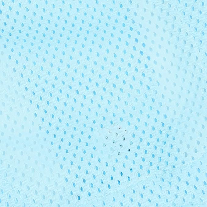 Baby Bath Seat Support Non Slip Universal Detachable Net Bathtub Sling Shower Mesh (Light Blue)