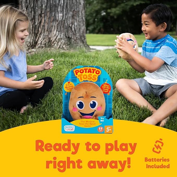 Chuckle & Roar Potato Toss Family Game – Musical Toss-The-Spud Electronic Toy with Random Timer, Batteries Included, Party Game for Kids Ages 3+