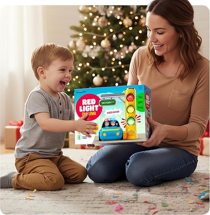Imagineers Red Light Challenge Game for Kids - 3 4 5 6 Year Old Boy Birthday Gift - Girls Toys for Ages 5-7 - Kids Games for Age 4-8 for 4 Year Old Girl & Boys - Party Games