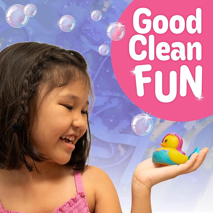 Creativity for Kids Soap Noodles Mermaid Bath Set | Mix, Swirl & Play with Purple Soap Noodles & Splashy The Mermaid Duck | Sensory Bath Toys & Fine Motor Skill Crafts (Ages 3+)