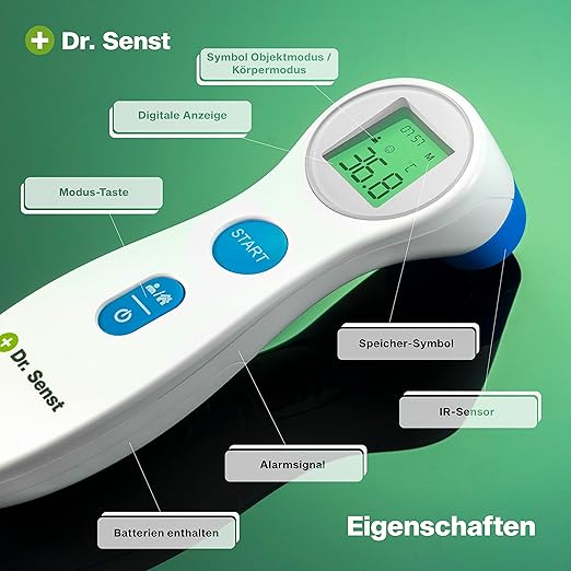 Infrared Forehead Thermometer DET-306 | Hygienic & Safe | 3 Colour Backlight