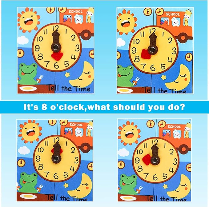 beiens My Quiet Books - Soft Activity Books for Babies, Toddler Learning Sensory Story Book, Life Skill Education & Identify 3D Cloth Books for Infants, Non Toxic Boys and Girls Soft Toys