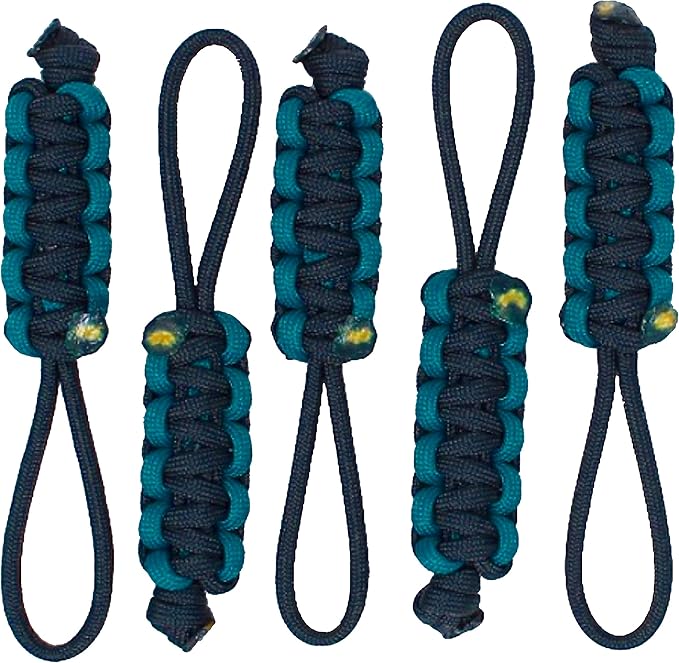 BubbasGarageTv - Large Heavy Duty Paracord Zipper Pulls (Teal)