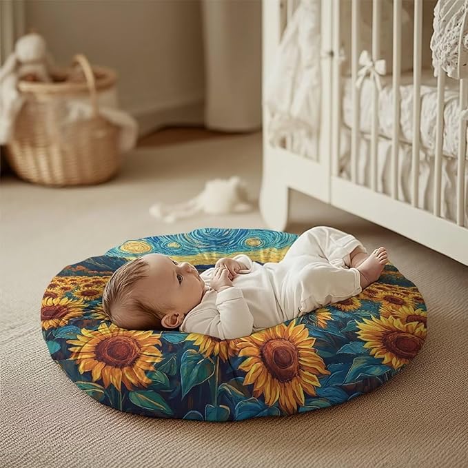 Newborn Lounger Cover, Sunflower Comfortable Soft Snug Infant Lounger Slipcovers Waterproof Stretch Baby Lounger Cover for Most Baby Boys and Girls