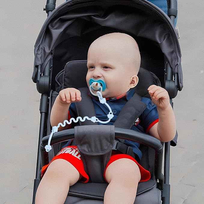 Silicone Toy Straps for Baby Stroller - 3 Pack Adjustable Toy Safety Straps for Baby Toys - Sippy Cup Straps for Strollers, High Chair, Cribs, Car Seat, Bags - BPA Free, Multi Colors