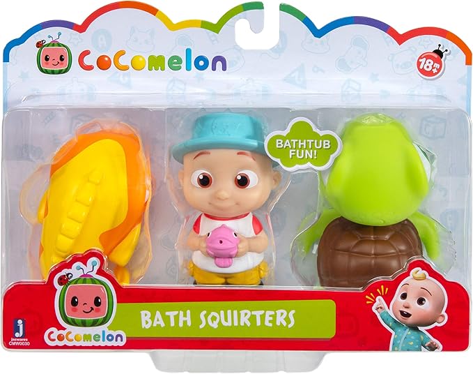 CoComelon CMW0030 Bath Fun Friends JJ, Fish & Turtle Bath Toy for Children from 18 Months