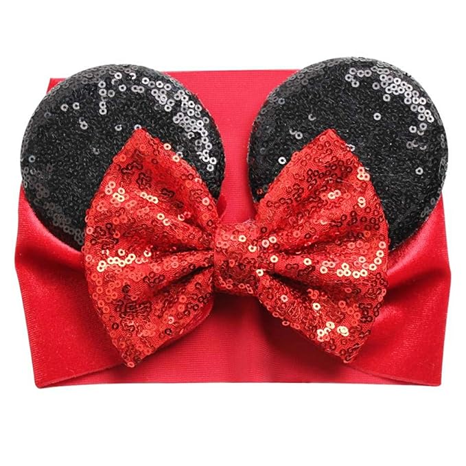Mouse Ears Headband/Headwrap - Toddler, Baby, Kids upto 4 Years - Red