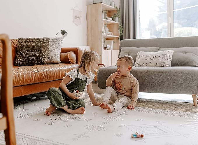 The Shwally PlayMat - Soft Baby Play Mat - Reversible Foam Floor Mat - Waterproof, Wipe-Clean, Durable, Non-Toxic and Hypoallergenic - Large (6.5' X 4.5')