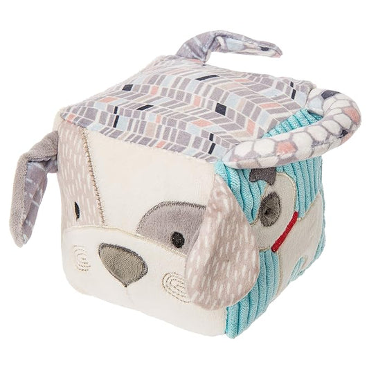 Mary Meyer Super Soft Activity Cube, Deco Pup, 4 x 4-Inches