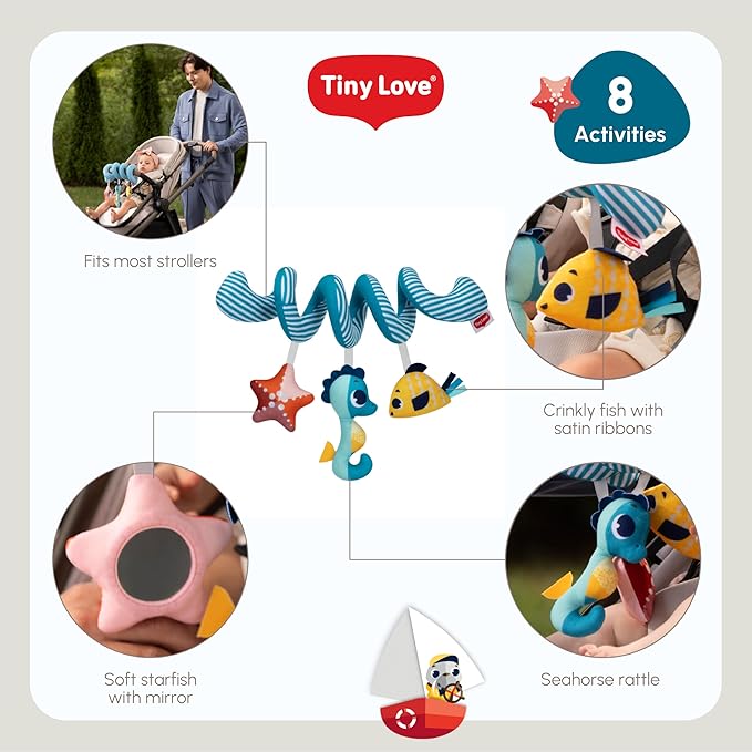 Tiny Love Spiral Stroller Activity Toy, Tiny Mariners