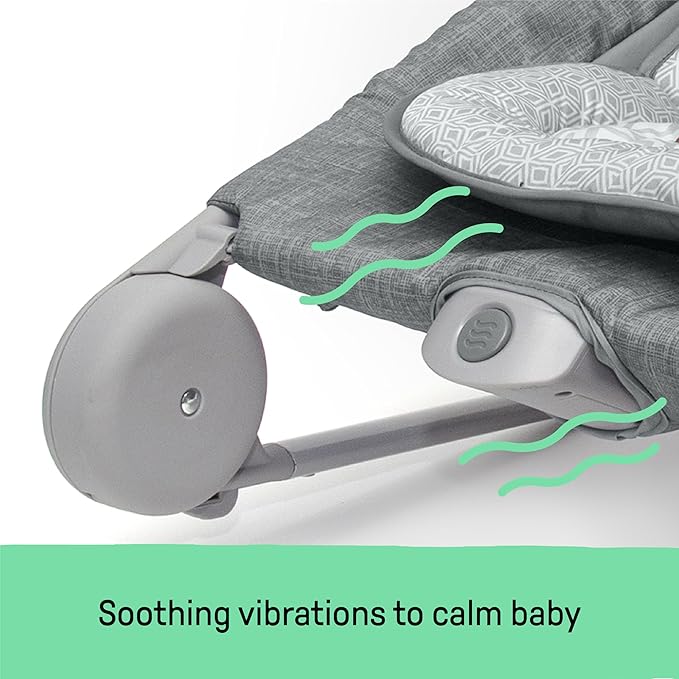 Summer by Ingenuity 2-in-1 Bouncer & Rocker Duo (Heather Gray) Convenient and Portable Rocker and Bouncer for Babies Includes Soft Toys and Soothing Vibrations
